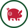 pictogramme cochon étiquetté